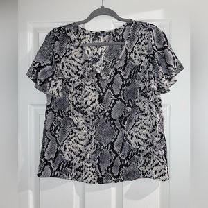 Shein Snake Print Blouse - Size M